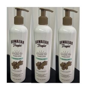 3X Hawaiian Tropic Sunless Tan Gradual Tanning Lotion - 12.6 fl oz (375 ml) EACH